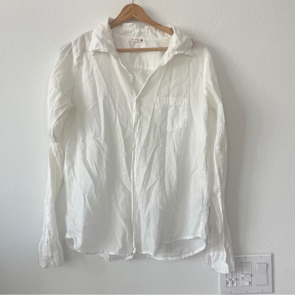 Sundry Lightweight White Button-down Shirt